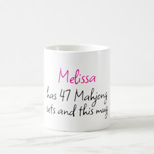 Funny Personalized Name Creative Mahjong Coffee Mug