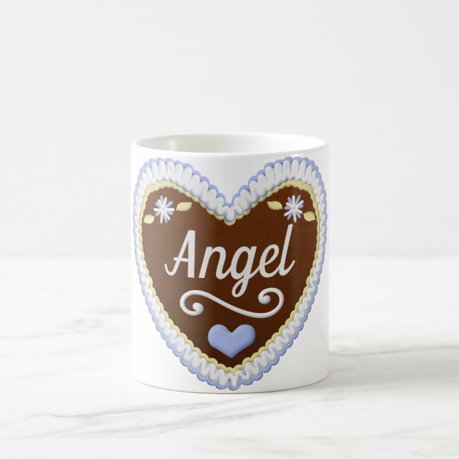 Funny Personalized Name Gingerbread Cookies Heart Coffee Mug (Center)