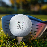 Funny Personalized Name Golf Balls<br><div class="desc">Discover the joys of personalizing your golf game with these hilarious 'funny golf balls'. These high-quality balls, customizable to feature your name, guarantee a laugh on the golf course. They not only increase your visibility with a standout red golf club design, but also add a dash of humor with the...</div>