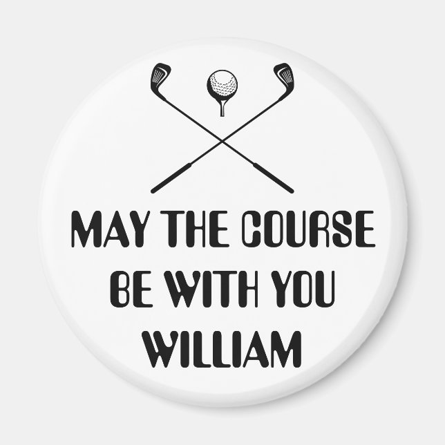Funny Personalized Name Golf Magnet (Front)
