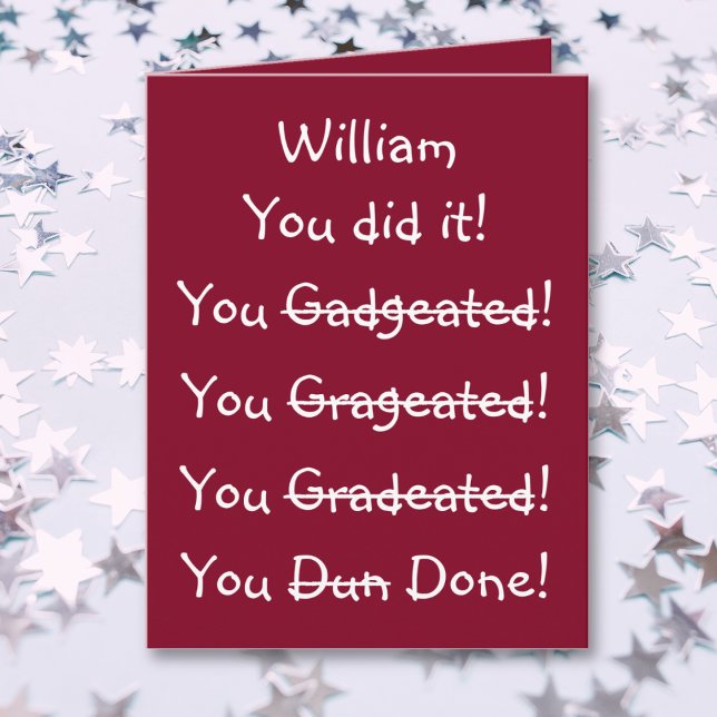 Funny Personalized Name Graduation Congratulations Card (Funny Personalized Name Graduation Congratulations Card)