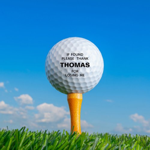 Funny Personalized Name Lost  Golf Balls