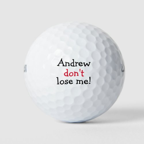 Funny Personalized Name Lost Golf Balls