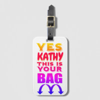 Funny Personalized Name Luggage Tag