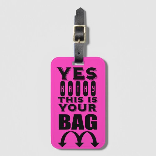 Funny Personalized Name Luggage Tag