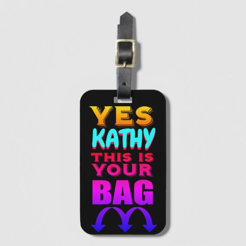 Funny Personalized Name Luggage Tag