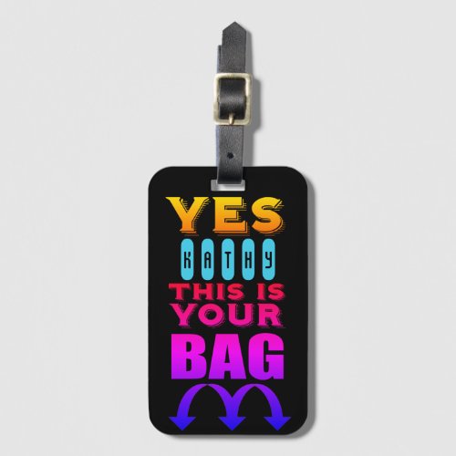 Funny Personalized Name Luggage Tag