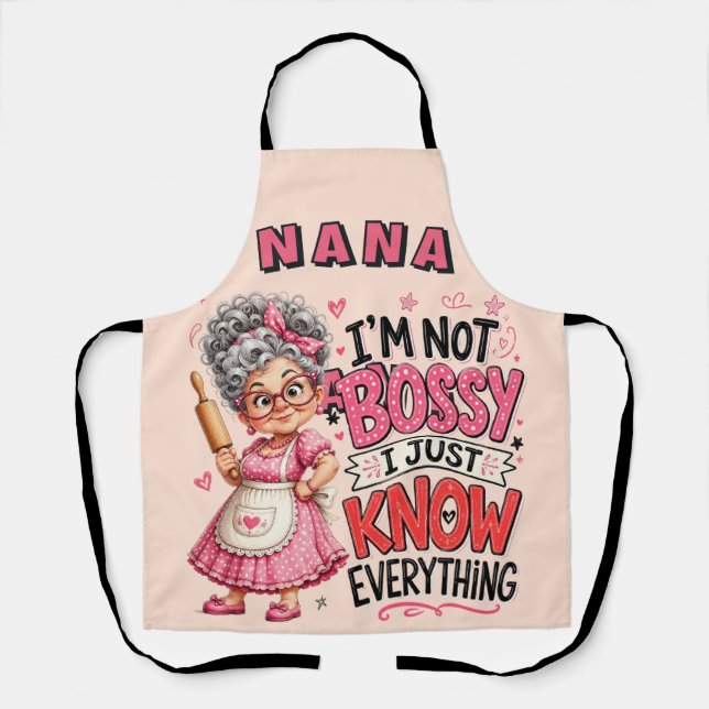 Funny Personalized Nana Apron (Front)