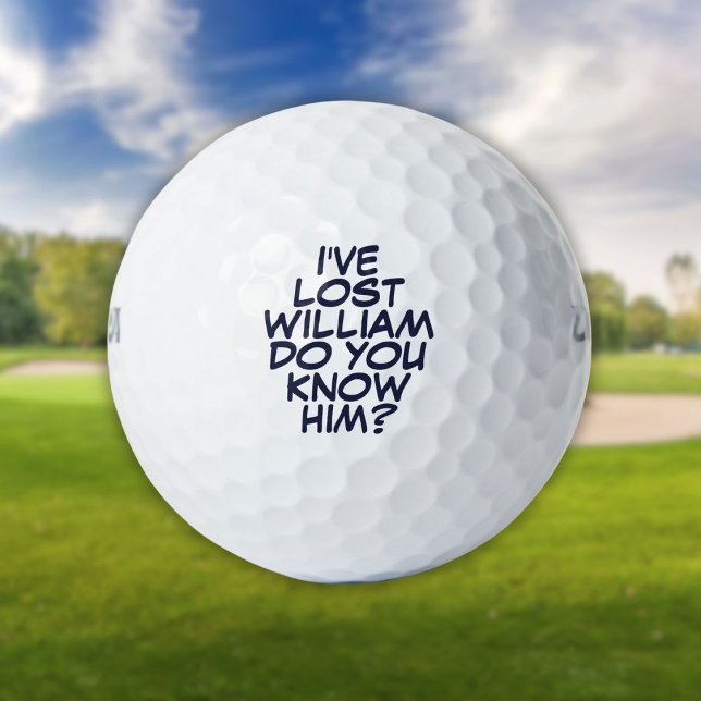 Funny Personalized Navy Blue Lost Golf Balls (Funny Personalized Navy Blue Lost Golf Balls)