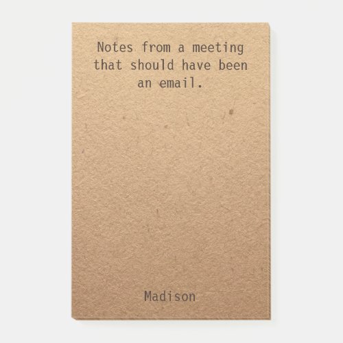 Funny Personalized Notes Office Business Meeting