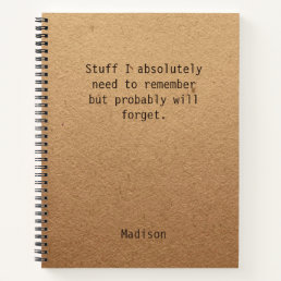 Funny Personalized Notes Office Meeting Notebook