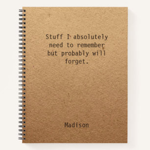 Funny Personalized Notes Office Meeting Notebook