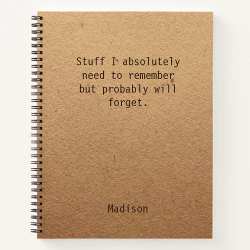 Funny Personalized Notes Office Meeting Notebook