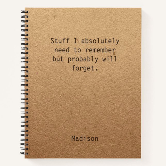 Funny Personalized Notes Office Meeting Notebook (Front)