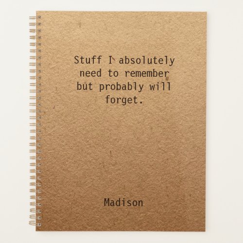 Funny Personalized Notes Office Meeting Planner
