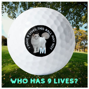 Funny Personalized Novelty Monogram Cat Advice  Golf Balls