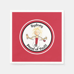 Funny Personalized Nurse Graduate Napkins