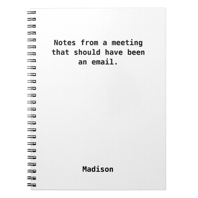 Funny Personalized Office Notebook – Hilarious Mee (Front)