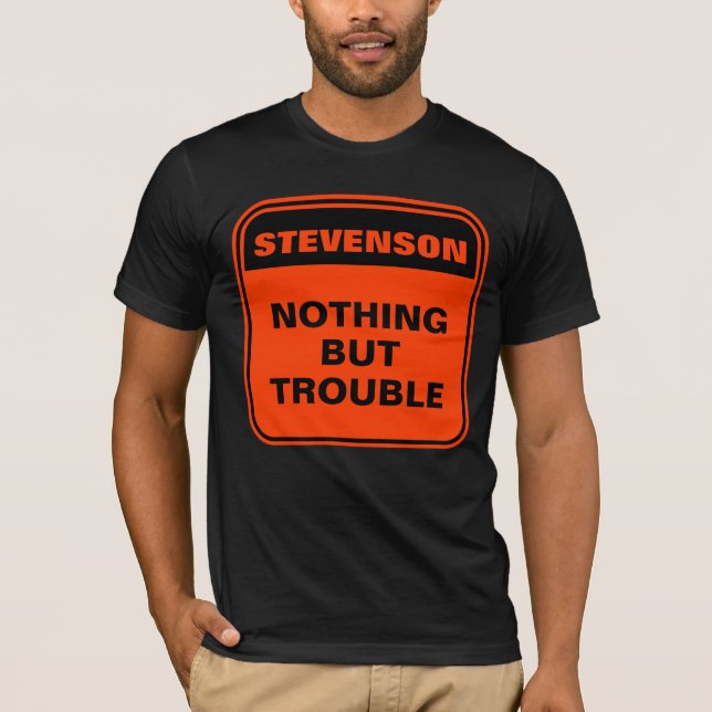 Funny personalized orange nothing but trouble  T-Shirt (Front)