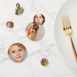 Funny Personalized Party Head Custom Photo 6 Face Confetti