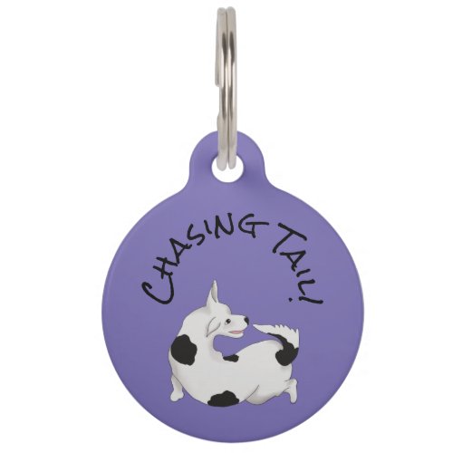 Funny Personalized Pet Dog ID Tag _ Chasing Tail