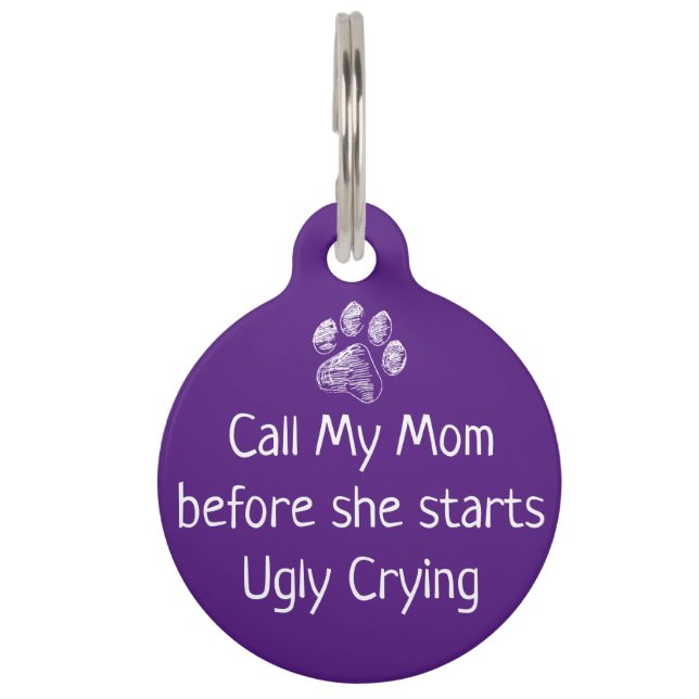Funny Personalized Pet Dog Name Tags Cute Puppy (Front)