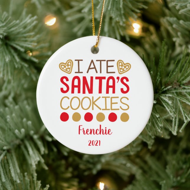 Funny Personalized Pet Dog Puppy Photo Ceramic Ornament (Tree)