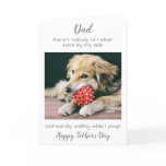 Funny Personalized Pet Photo Dog Dad Fathers Day Holiday Card Funny Personalized Pet Photo Dog Dad Fathers Day Holiday Card