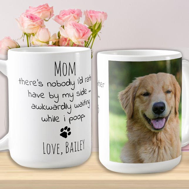 Funny Personalized Pet Photo Dog Mom Coffee Mug (Creator Uploaded)