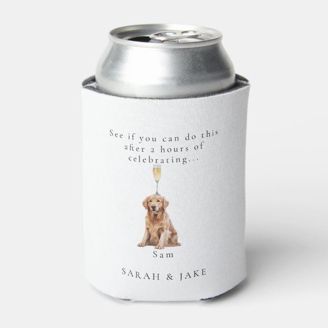 Funny Personalized Pet Wedding Favor Can Cooler (Can Front)