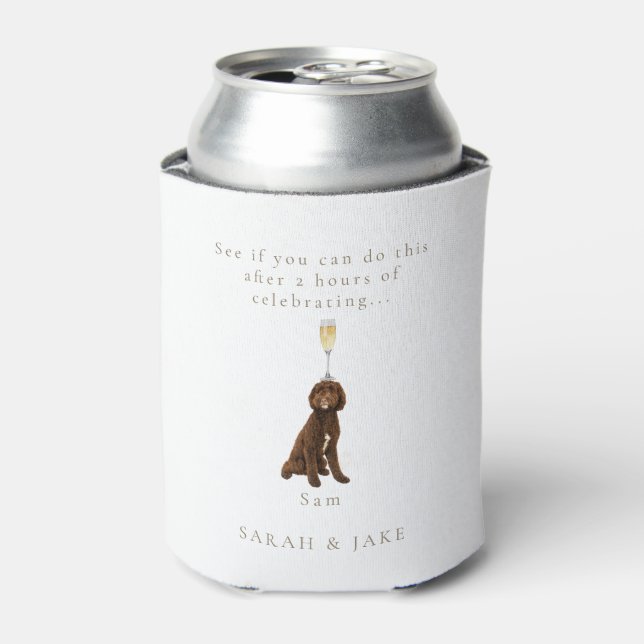 Funny Personalized Pet Wedding Favor III Can Cooler (Can Front)