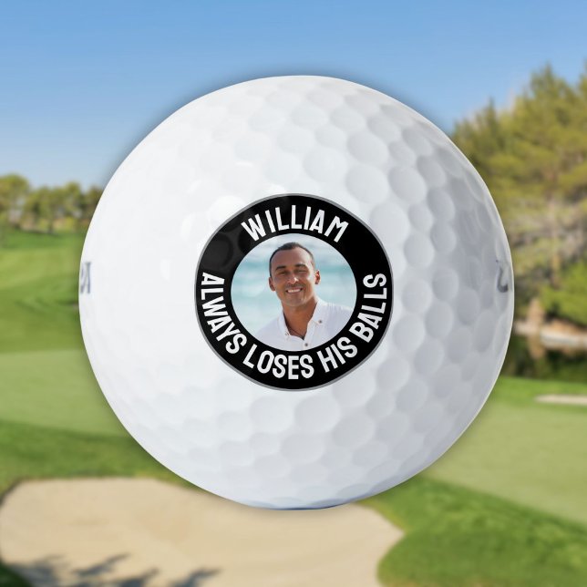 Funny Personalized Photo And Name Lost Golf Balls (Funny Personalized Photo And Name Lost Golf Balls)