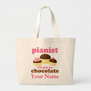 Funny Personalized Piano Music Tote Bag Gift