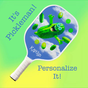 Funny Personalized Pickleman Pickleball Paddle