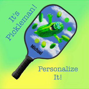 Funny Personalized Pickleman Pickleball Paddle