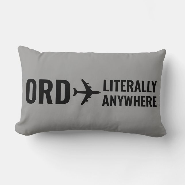 Funny Personalized Pilot Gift Travel Lover Lumbar Pillow (Front)