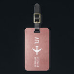Funny Personalized Pilot Gift Travel Lover Pink Luggage Tag<br><div class="desc">Add your home airport code and express your desire to go "literally anywhere" and show exactly how bad you want to get out of town. A fun wanderlust theme pilot or flight attendant gift. * * * * Click CUSTOMIZE to access an advanced editor to pick colors for the background,...</div>