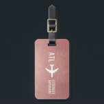 Funny Personalized Pilot Gift Travel Lover Pink Luggage Tag<br><div class="desc">Add your home airport code and express your desire to go "literally anywhere" and show exactly how bad you want to get out of town. A fun wanderlust theme pilot or flight attendant gift. * * * * Click CUSTOMIZE to access an advanced editor to pick colors for the background,...</div>