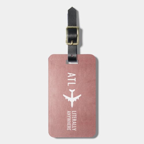 Funny Personalized Pilot Gift Travel Lover Pink Luggage Tag