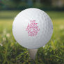 Funny Personalized Pink Comic Book Lost Golf Balls