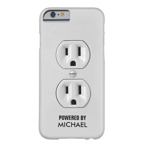 Funny Personalized Power Outlet Barely There iPhone 6 Case