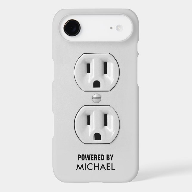 Funny Personalized Power Outlet Case-Mate iPhone Case (Back)