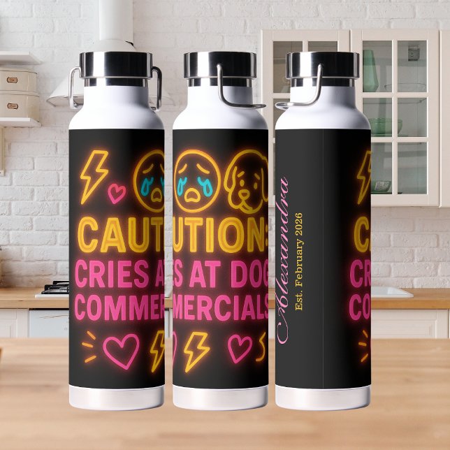 Funny Personalized Pregnancy Neon Water Bottle (Creator Uploaded)