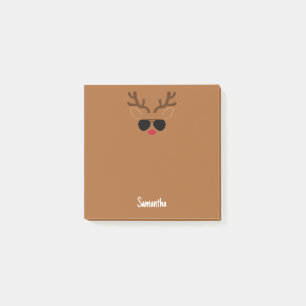Funny Personalized Reindeer Sticky Notes