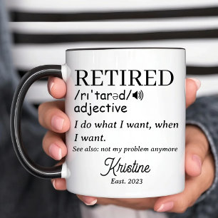 Funny Personalized Retirement Retired Definition Mug