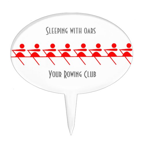 Funny Personalized Rowing club Cake Topper
