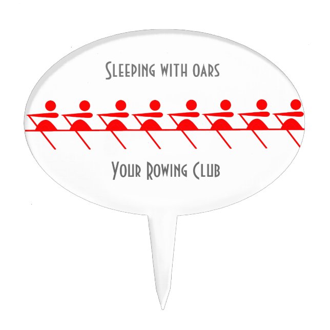 Funny Personalized Rowing club Cake Topper (Front)