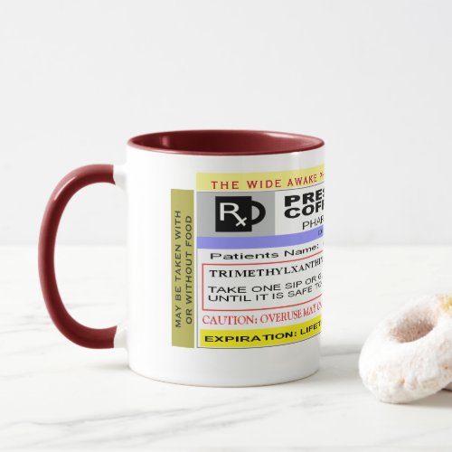 Funny Personalized Rx Prescription Coffee Mug