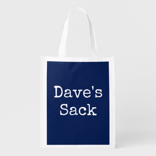 Funny Personalized Sack Grocery Bag