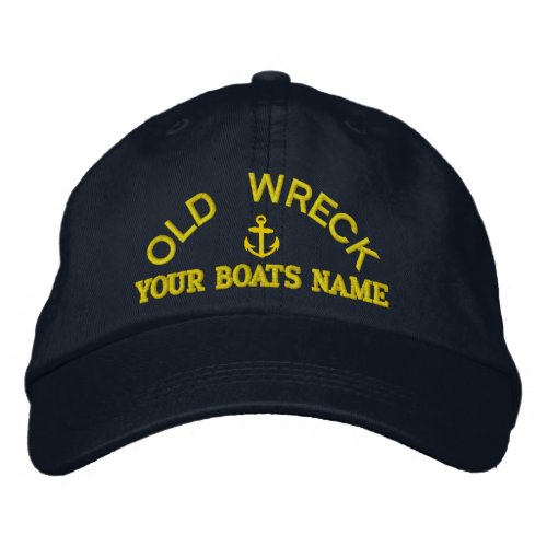 Funny personalized sailing captains yacht crew embroidered baseball hat